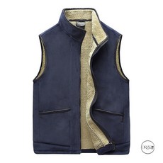 ORZQU 겨울 남성 와이드 하이넥 도톰 나시 솔리드 캐주얼 기모 빅사이즈 베스트