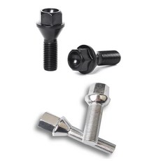 발통마켓 BMW 휠볼트 휠너트 락너트 블랙 실버 35mm 40mm 45mm 호환용, 실버(45mm), 10개