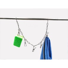 304不鏽鋼 曬衣鍊 可夾可掛 泛用性強, 1個, 鍊條夾, 不鏽鋼本色