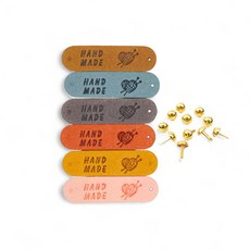 스웨이드 라벨 6색상 뜨개질 의류 부자재 핸드메이드, 1개