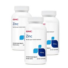 지엔씨 아연 징크 50mg GNC Zinc, 3개
