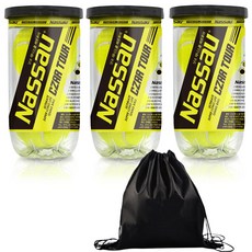 Nassau 網球沙皇之旅+圖森網球包, 3罐