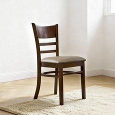 [리비니아] 케빈 원목 가죽 카페의자 식당의자 식탁의자 인테리어의자 원목의자 1개, 모카