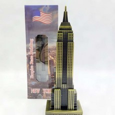 미너어쳐 미국 빌딩 메탈조형물 거실 디스플레이 22cm 진열품 책상 인테리어장식, 1개