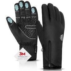 Bruvoalon Y322 남성 및 여성용 겨울 장갑 -23.3°C(-45°F) 터치스크린 5중 단열 방풍 미끄럼 방지 스키 블랙. 대형 11st_amz 216297