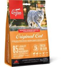 Orijen 歐睿健 六種鮮魚 無穀貓飼料, 1個, 340G 鮮雞愛貓無榖貓飼料