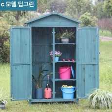 농기구 보관함 야외 발코니 캐비닛 농사 플라스틱창고, 1, C형 다크 그린 990x580x1700 mm
