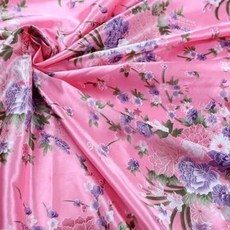 실크원단 프린트 시뮬레이션 실크 새틴 원단 기모노 DIY 바느질 꽃 가정 가구 장식 재료 천 200x150cm, 1) 1  200x150cm, 1개
