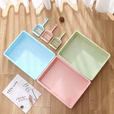 애완동물 비말 방지 반폐쇄형 깨끗한 배달 사각형 쓰레기통, A. 세 가지 색상 혼합