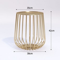 黑色組合茶幾邊桌，寵物窩設計, 1個, 金色小號, 金色, 小號
