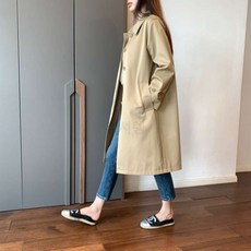 여성 맥코트 봄 롱 가을 간절기 트렌치 캐주얼 루즈핏 재킷 하프