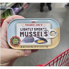 트레이더조 Trader Joes 훈연 홍합, 2개, 114g