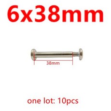 롤러 스케이트 부품 스쿠터 액슬 너트 스쿠터 볼트 6mm 8mm, 7)6x38mm