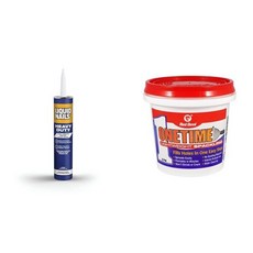 리퀴드 네일 LN903 10온스 헤비 듀티 건설 접착제 및 레드 데빌 0542 1/2 파인트 경량 스패클링 수리 키트, LN903 + Lightweight Spackling, 10 Fl Oz (Pack of 1)