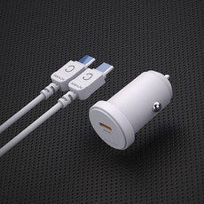 엑티몬 C타입 1포트 PD 25W 초고속 차량용 초소형 충전기 CTOC 1M 케이블 포함 MON-CAR-PD25W-CP