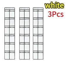 문 위 신발 정리대 대형 포켓이 옷장용 걸이식 정리함 걸이, 색상: 5. white-12grids-3pc