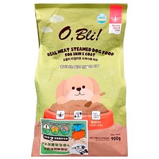 O Bli 噢 比利 頂級機能軟飼料 皮毛亮麗配方 2個月以上犬用, 1袋, 900g, 高級鮮嫩雞肉