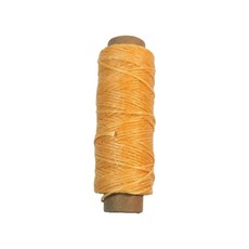 50m 0.8mm 두께 가죽 왁스 코드 핸드 스티칭 실 평평한 왁스 바느질 라인 DIY 수공예 공구, 노란 색, 1개