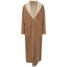 살바토레산토로 시어링 가죽 코트