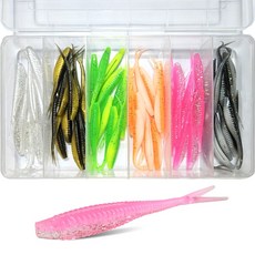 에이치컴퍼니 루어 포크테일 6종 60p, 1세트, 78g, 혼합