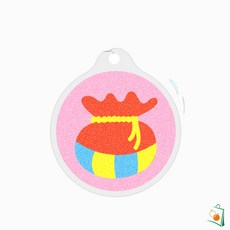 OS 데코샌드디로 713 복주머니 가방고리만들기 열쇠고리만들기 유치원만들기