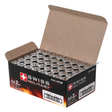 스위스밀리터리 40개/스위스밀리터리 망간C형R14 건전지24개, 1개, 40개입, 알카라인AA(40개)