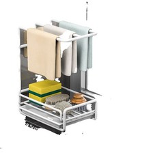 廚房置物架 臺面多功能瀝水架 毛巾收納架, 無規格, 雅白