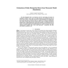 Estimation of Eddy Dissipation Rates from Mesoscale Model Simulations Paperback, Independently Published, English, 9781793952202