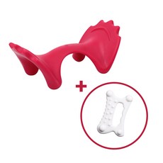 SAMBUEVER 목 경추 마사지 두피 지압 소형 안마기 목괄사 어깨 휴대용 수동 초경량 마사지기, 진핑크, 1개