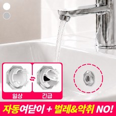 노마진몰 1+1 세면대 오버플로우 캡 마개, 실버, 2개
