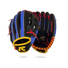 류 스타트 라인업 올라운드 PVC 야구글러브 입문용, 1개, 외야-블랙/블루/레드(12.5인치)