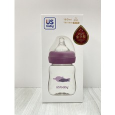 üS baby 寬口 TRITAN 海豚奶瓶 寶寶學飲好幫手, 1個, 白海豚, 160ml
