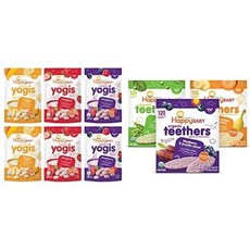 해피 베이비 오가닉스 요기스 동결건조 요거트 및 과일 스낵 3가지 맛 버라이어티 팩 1온스 (3개짜리 팩), 요기스   치발기 버라이어티 팩, 9인 팩, 28g