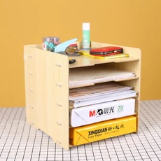 문서 선반 데스크탑 다층 데이터 사무용품 책장 프레임 7 겹, 01 5 Floors D