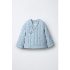 자라 키즈 ZARA KIDS 플라워 자수 퀼팅 재킷 - 블루 3791501400334252