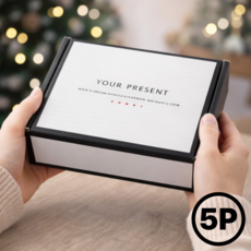 일체형 조립식 상자 고급 선물 포장 박스 답례품 기념품 - 두껍고 튼튼한 고급형, 5개, 심플 블랙