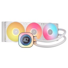 CORSAIR 海盜船 iQ Link 鈦金屬 360 RX LCD 水冷式 CPU 散熱器, 1個, 白色, CW-9061026-WW