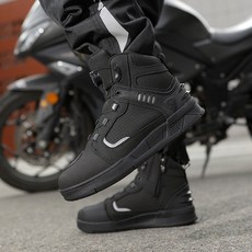 키높이 라이딩 부츠 오토바이용 숏부츠 사계절 미들 라이더 신발 블랙, 229 진짜 가죽 블랙