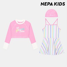 네파키즈 (키즈)다이브 패턴 21 래시가드 원피스_KK43009_H26