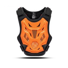바이크 오토바이안전장비 갑옷 조끼 기어 가슴 보호대, 블랙 오렌지