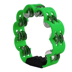 꽃잎 모양의 탬버린 성인을위한 뮤지컬 리듬 악기 용 플라스틱 타악기 탬버린 학교 가족 파티 용품, 03 Green