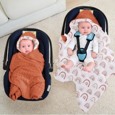 미라클 베이비 유아용 사계절순면 카시트 겉싸개 90 x 90cm