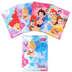 디오유엔 미술놀이 프린세스 종합장 랜덤1개