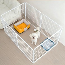 강아지 울타리 대형 펜스 반려동물 화장실 칸막이 초대형 철장 6P 7P 8P 9P, 1세트, 화이트