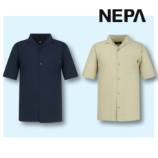 (백화점정품) 네파 남녀공용 시어서커 반팔 셔츠 시원한 소재 90-110