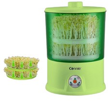 가정용 콩나물 재배기 자동 식물 새싹 재배기 발아 상자 대용량 온습도 조절, 3단 레이어, 1개