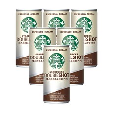 동서식품 스타벅스 더블샷에스프레소캔(200ml×6개입), 200ml, 6개