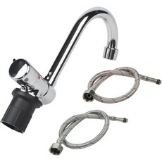 폴드 다운 온수 및 냉수 믹서 수도꼭지 캠핑카와 카라반용 360도 회전 기능 포함, 폴드 다운 온수 및 냉수 믹서 수도꼭지 캠핑카와 카라반