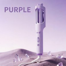 新款30MM全自動冷風捲髮棒直發梳大波浪直卷兩用蓬鬆捲髮神器, 30MM紫色【全自動冷風捲髮棒】, 歐規【220V】