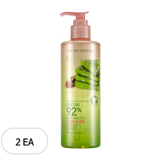 네이처리퍼블릭 수딩 앤 모이스처 천년초 92% 수딩젤 펌프형, 2개, 400ml, 400ml